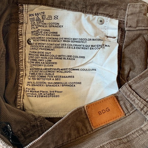EUC BDG Skinny Corduroy Light Brown Low Stretch Jean - Picture 5 of 6